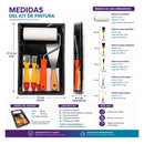 Kit Pintura 7 Piezas Rodillo Brochas Espátula Theck