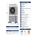 Enfriador De Aire Theck 45l 220w Con Control Remoto Blanco