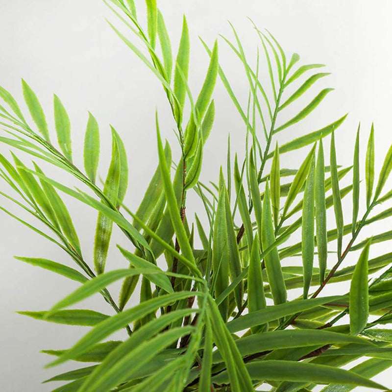 Palmera Follaje Fino Colgante Flor Artificial Vara Frondosa Color Verde