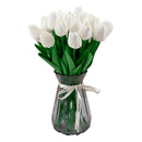 Ramo De Tulipanes Artificiales Blancos Para Decoración De Hogar Blanco