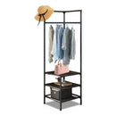 Perchero Closet Estante Esquinero Organizador Colgador Ropa Negro