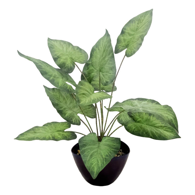 Planta Artificial Ramo De Hojas Verdes Plástico Jardín