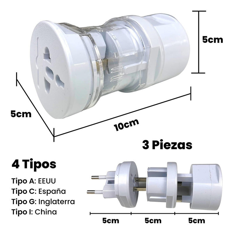 Adaptador De Enchufe Internacional Universal 4en1