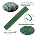 Pack 70 Tallos Sin Hojas Para Flores Artificiales Bricolage Verde