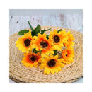 Girasol 22pcs Mini Girasol De Seda Artificial Flores  Amarillo