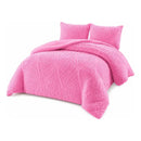 Edredón 2 Plazas Acolchado Suave Incluye 2 Fundas Theck Rosa