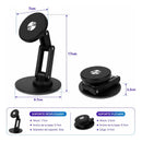 Soporte Magnético Celular Escritorio Giratorio Theck Negro