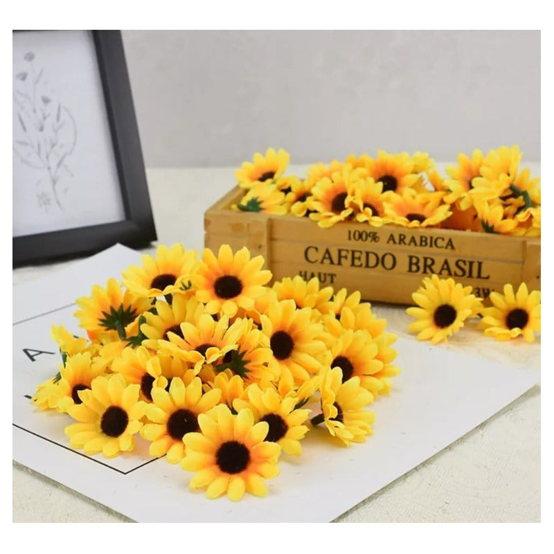 100 Piezas Cabezas De Flores Artificiales Para Manualidades