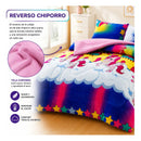 Edredón Infantil 1.5 Plaza Con Funda Diseño Unicornio Theck Azul Futbol