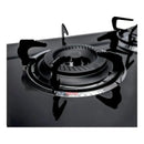 Cocina Encimera A Gas Placa Vidrio Templado 3 Platos Con Chi Negro