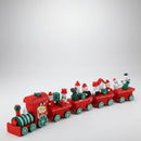 Tren Decorativo Navideño Miniatura 31cm Rojo Verde Thek