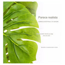 Flor Artificial Planta Con Maceta Monstera Decoracion Hogar Verde