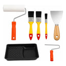 Kit Pintura 7 Piezas Rodillo Brochas Espátula Theck
