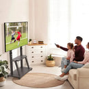 Base Móvil Para Tv Con Repisa Vesa Hasta 80 Kg Negro