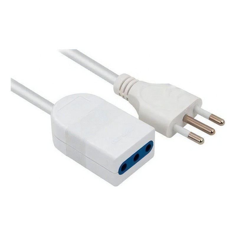 Alargador 5 Metros Blanco Extensión Electrica Un Terminal