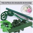 Pack 70 Tallos Sin Hojas Para Flores Artificiales Bricolage Verde