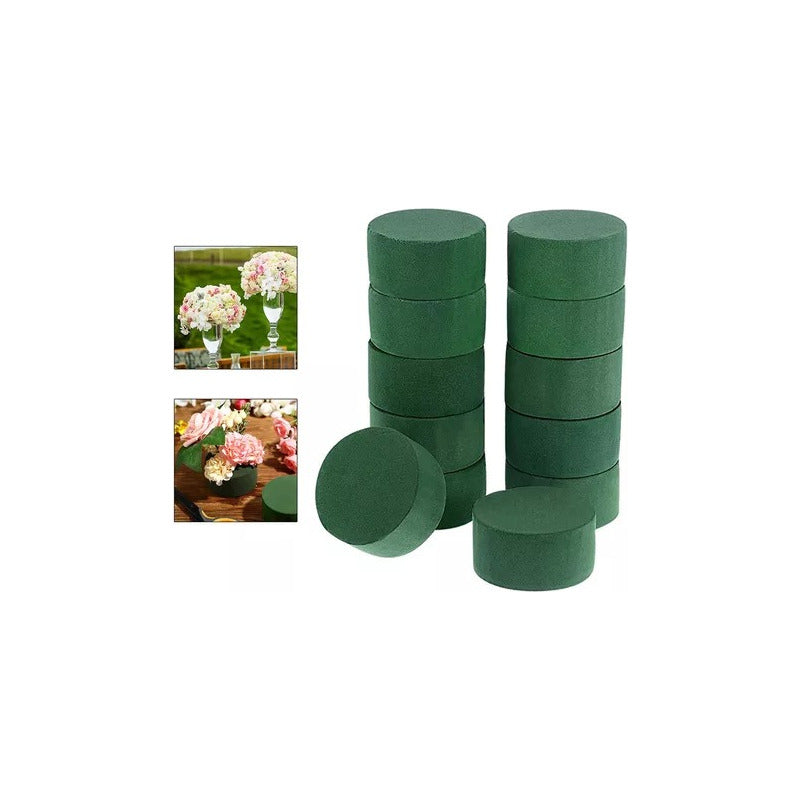 Bloque De Espuma Floral Oasis Original Circular Flores
