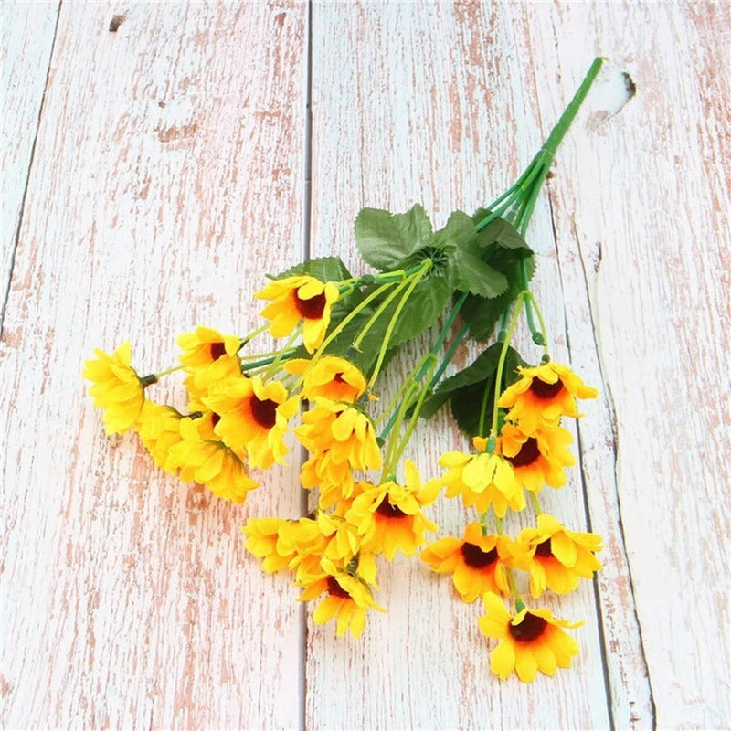 Girasol 22pcs Mini Girasol De Seda Artificial Flores