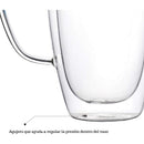 Pack 2 Tazas Doble Pared Ecodeco Vidrio Borosilicato 450ml Café Transparente