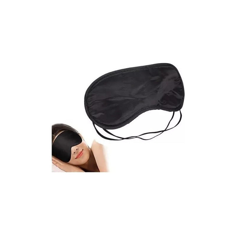 Antifaz Protección De Ojos Mascara Para Dormir Color Negro