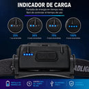 Linterna Frontal Theck 8 Led Recargable Usb-c Para Cabeza Negro