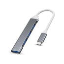 Adaptador Hub Usb Tipo C 4 Puertos Compatible Con Laptop