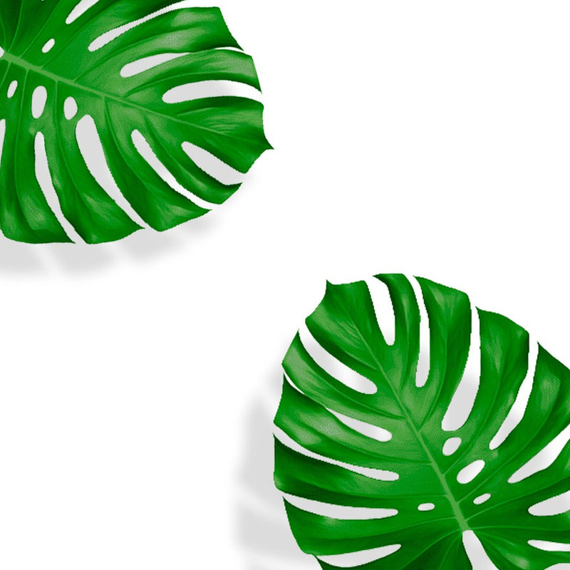 Pack 10 Hojas De Monstera Artificial Decoración