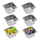 Pack 6 Bandeja Deposito Gastronomico Acero Inox 18x11x6 1/9