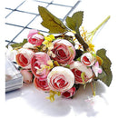 Ramo De Rosas Camelia Rosas De Te Artificial Flor