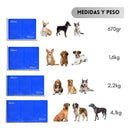 Manta Gel Frío Fría Para Mascotas Md:50x65 Cm Perro Gato Color Azul Azul Marino Rectangular