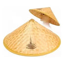 Sombrero Gorro Tradicional De Bambu Chino Dragon Guerrero Beige Unica