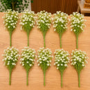 Pack 10 Ramos Ilusiones Artificiales Blancas Gypsophila Baby Breath Velo De Novia Decoración Para Florero Centros De Mesa Bodas Eventos Hogar Cocina Oficina Sala De Estar Etc Blanco