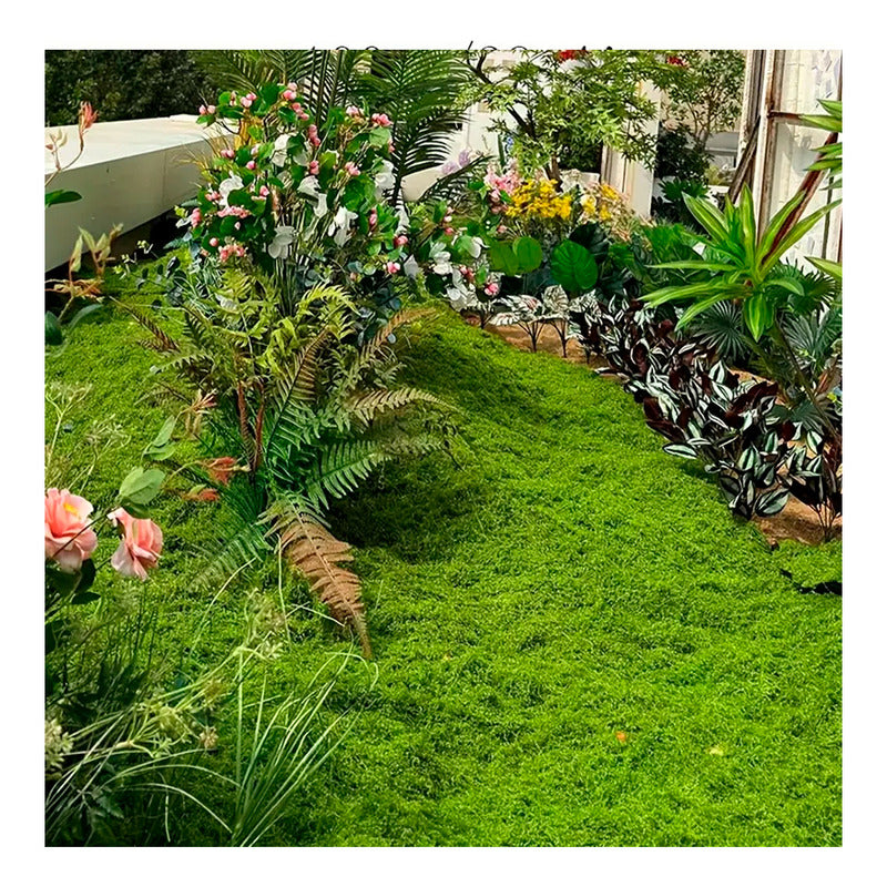Musgo Artificial De Plantas Verde Musgo Sintético 1mt X 1mt