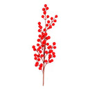 Rama Tallos Artificiales De Bayas Rojas Navideñas Decoración Rojo