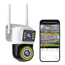 Cámara Wifi Exterior Doble Lente 6mp Ptz Ip66 Bluetooth 3k Blanco