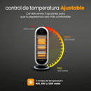 Estufa Halógena Oscilante 1200w 3 Niveles De Calor Gris