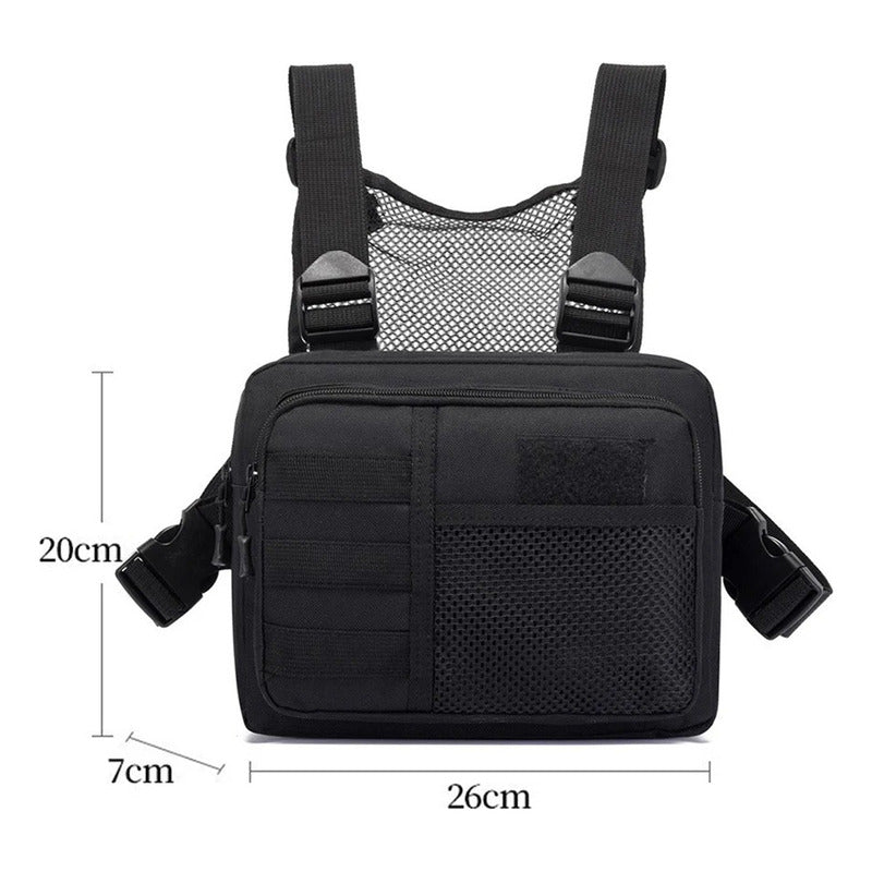 Bolsa Táctica De Pecho Chaleco Ajustable Funcional