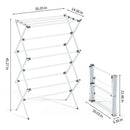 Tendedero Plegable 3 Niveles Metal Ropa Multifunción Blanco
