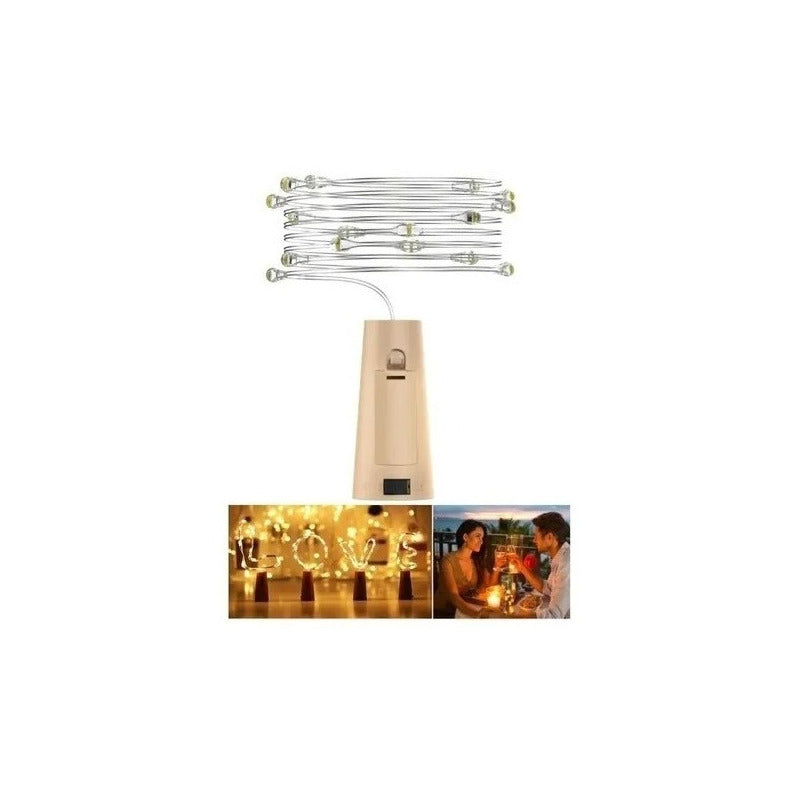 Luces Hada Corcho Alambre Micro Led Boda Decoración