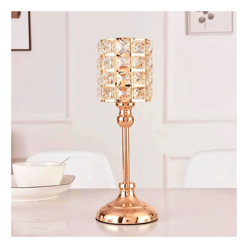 Candelabro De Cristal Candelabro Centro De Mesa Porta Vela