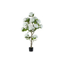 Planta Hortensia Decorativa Artificial Hogar Oficina 120cm Blanco