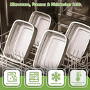 X3 Recipientes Herméticos Acero Inoxidable 1.9l Cocina Plateado
