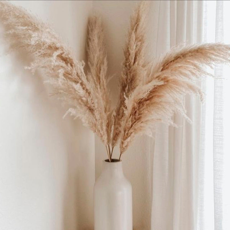 5 Piezas Rama De Pampas Grass Vara Grande Decoracion  Pack 5