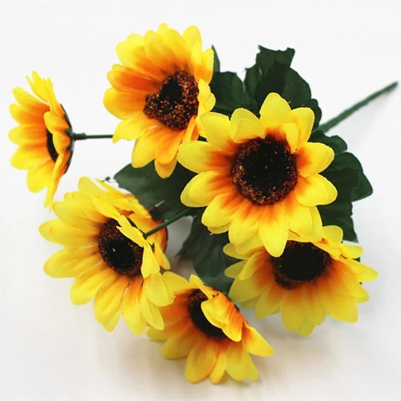 Girasol 22pcs Mini Girasol De Seda Artificial Flores