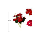 Ramo De Flores Anturio Anthurium Artificial Grand Cala Lirio Rojo