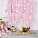 Pack De 12 Colgantes De Flores Artificiales Guirnaldas Lila