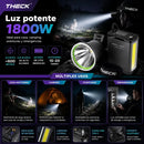 Foco Led Theck 1800w Recargable 38000mah Largo Alcance H179 Gris