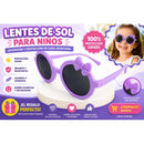 Anteojos Gafas Sol Niña Redondo Uv400 Lentes Gafas Infantil Lazo Lila Negro