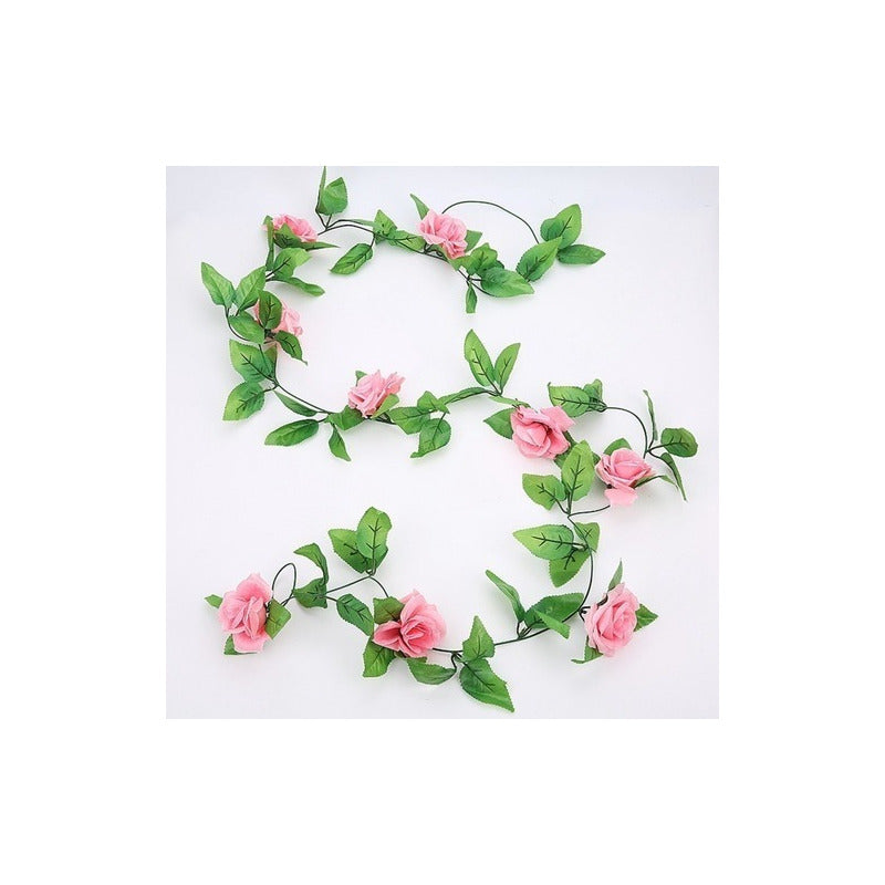 Enredaderas De Rosas Artificiales, De Rosas Rosada