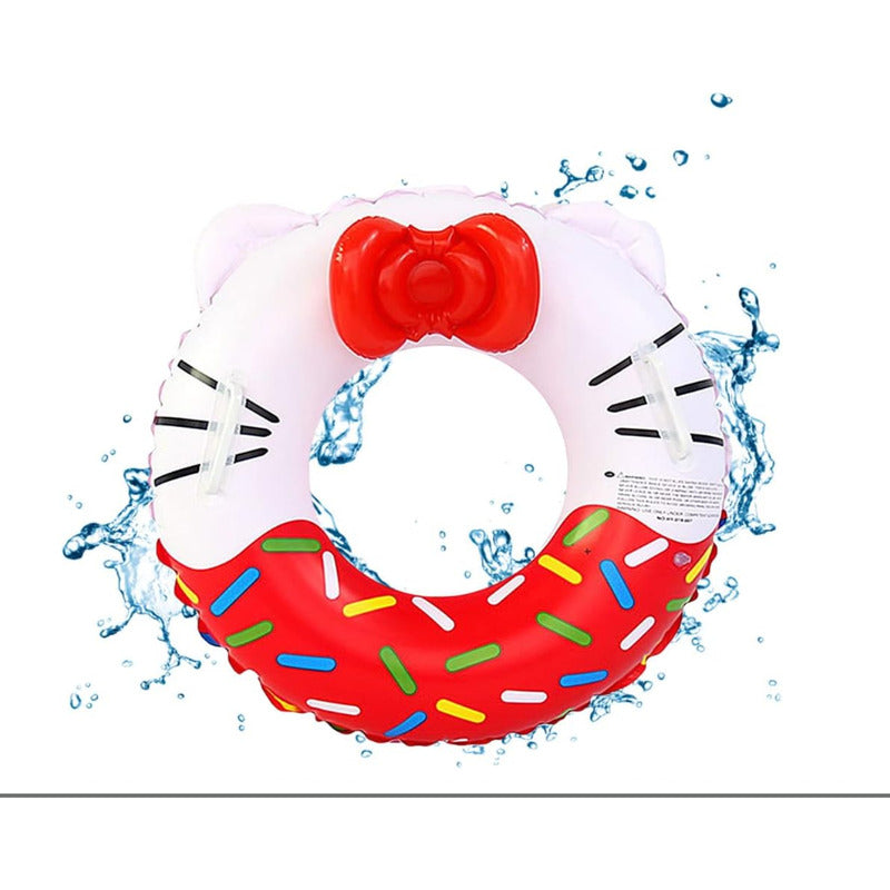 Flotador Hello Kitty -dona Salvavida Inflable Niños Piscina